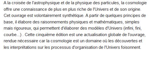  Initiation à la cosmologie (5e édition) 