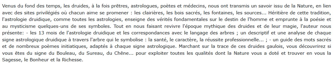 L'astrologie Druidique, Frédéric Maisonblanche