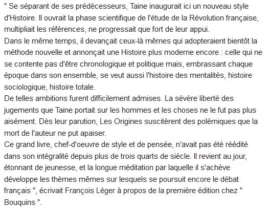  Les origines de la France contemporaine (édition 2011) 