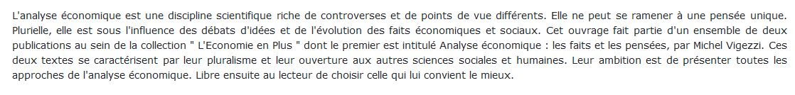 concepts de base economie