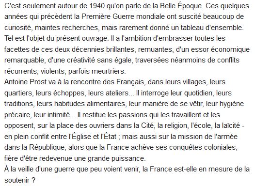  Les Français de la Belle Epoque 