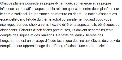  Traité des aspects en astrologie 