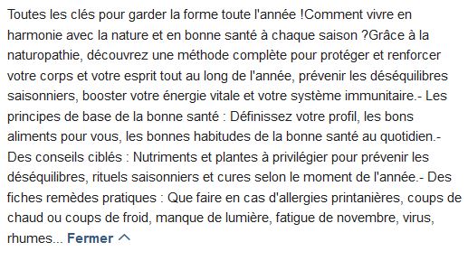  Naturopathie ; le guide saison par saison 