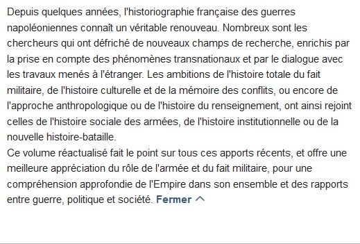  Guerres et armées napoléoniennes ; nouveaux regards 