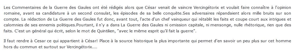 La Guerre des Gaules Jules César 