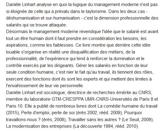  La comédie humaine du travail ; de la déshumanisation taylorienne à la sur-humanisation managériale 