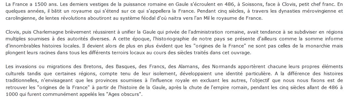 Origines de la france 
