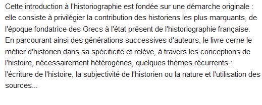 Histoire et Historiens,