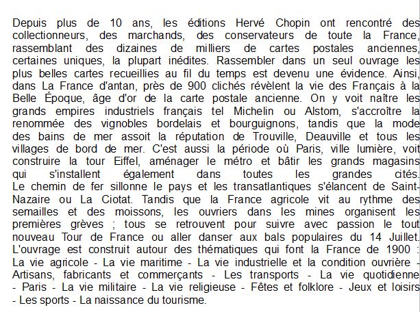 La France d'Antan à travers la carte postale ancienne - livre