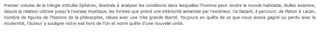 Sphères I