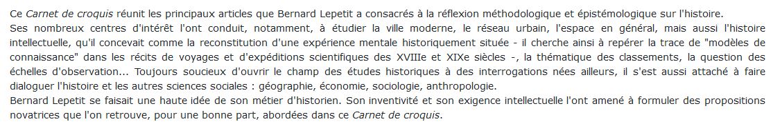 Sur la connaissance historique