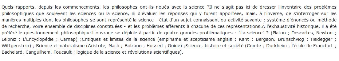 philosophes et la science