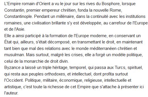  Byzance : l'Empire romain d'Orient 