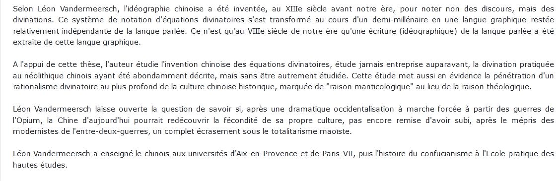 Divination et idéographie