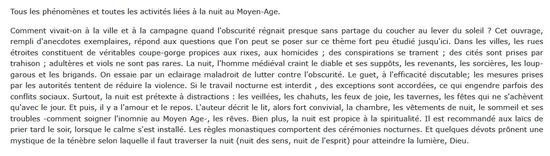 La nuit au Moyen Age , Jean Verdon