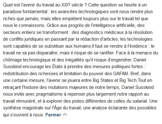 Un monde sans travail