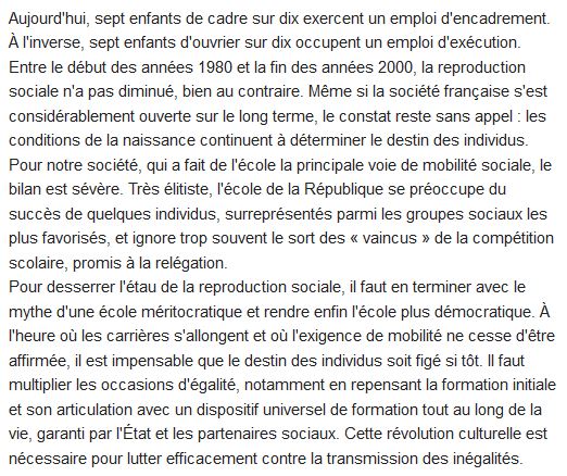  Destin au berceau ; inégalités et reproduction sociale 