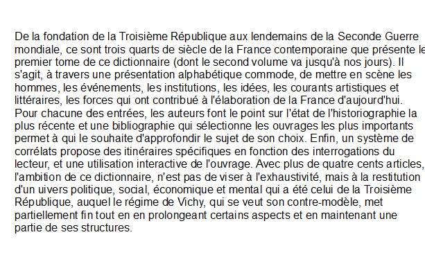 Dictionnaire historique de la France contemporaine Gisèle et Serge Berstein