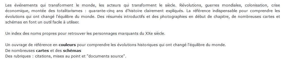 Histoire du XXe siècle tome 1
