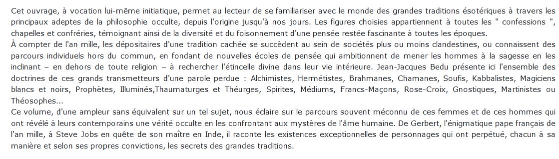 Les initiés - De l'an mille à nos jours