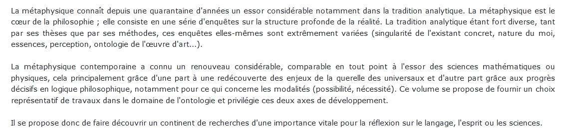Propriétés, mondes possibles et personne