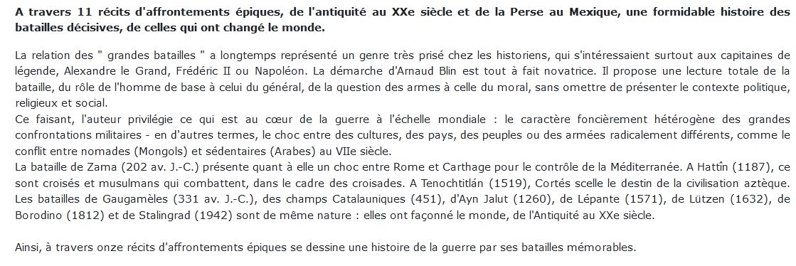 batailles qui ont changé l'histoire