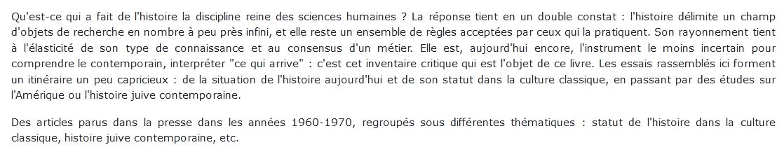 L'Atelier de l'histoire François Furet 