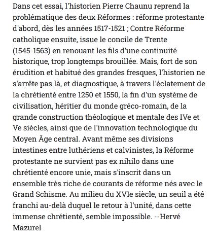 Tome 2 la Réforme protestante, Pierre Chaunu