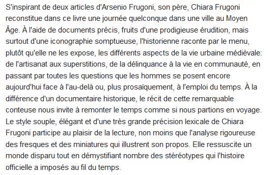  Une journée au Moyen âge 