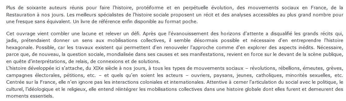 mouvements sociaux en France