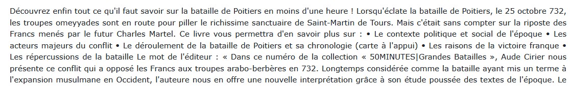 La bataille de Poitiers, Aude Cirier