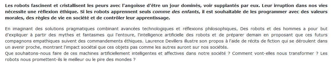 robots et des hommes