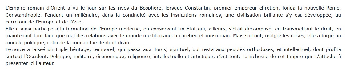 Byzance - L'Empire romain d'Orient, de Jean-Claude Cheynet