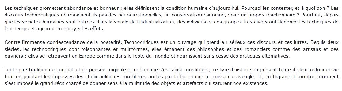 Du refus des machines à la contestation des technosciences