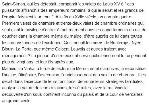  Les valets de chambre de Louis XIV 