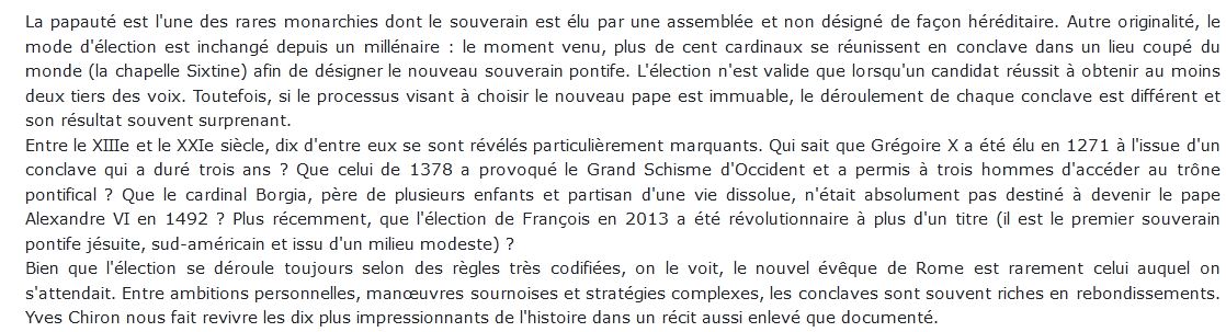 dix conclaves qui ont marqué l'histoire