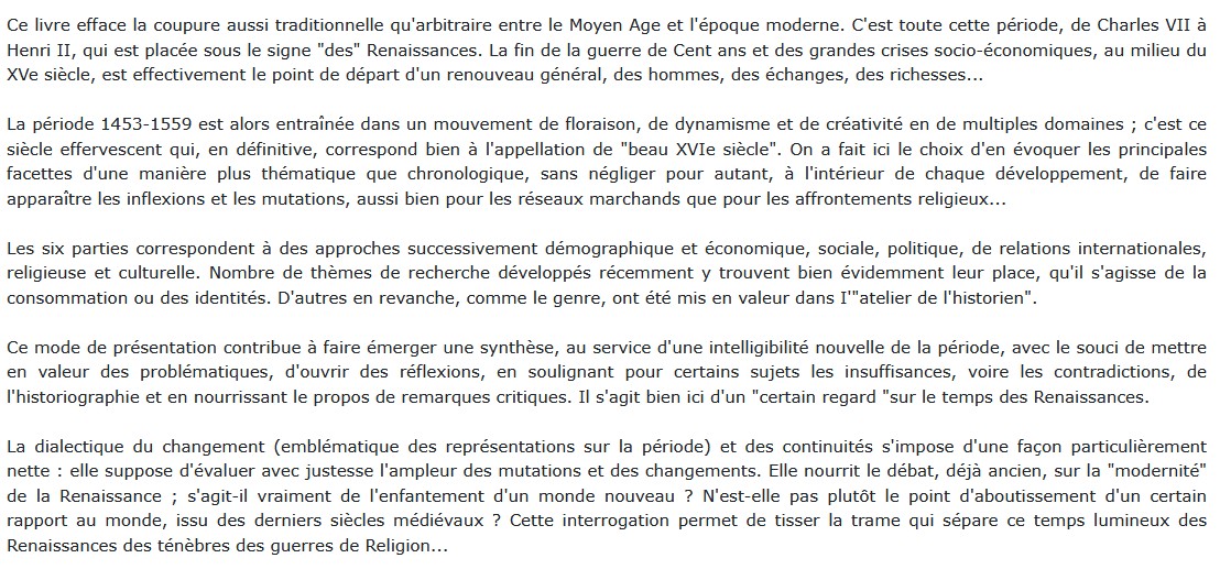 Les Renaissances (1453-1559)