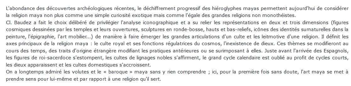 Mayas Du panthéisme au panthéon