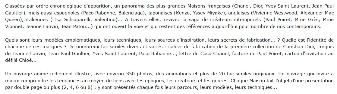 Un siècle de mode, Catherine Ormen