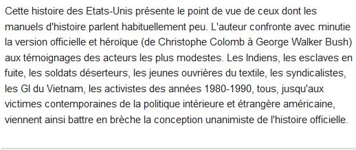 Histoire populaire des Etats-Unis 