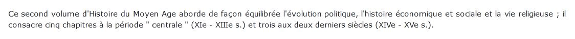 histoire médiévale tome 2