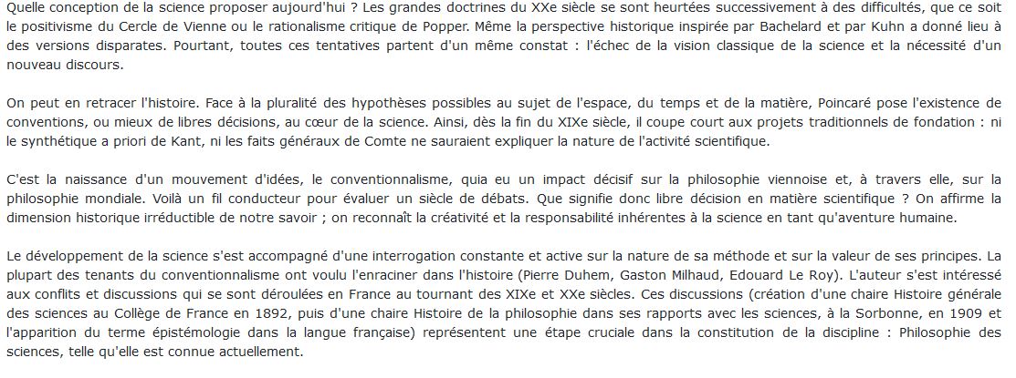origines françaises de la philosophie des sciences