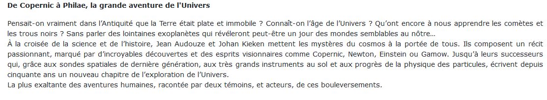 secrets du Cosmos