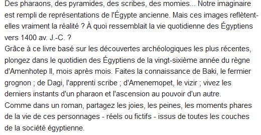 Une année en Égypte ancienne