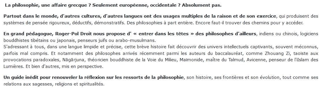 voyage dans les philosophies du monde