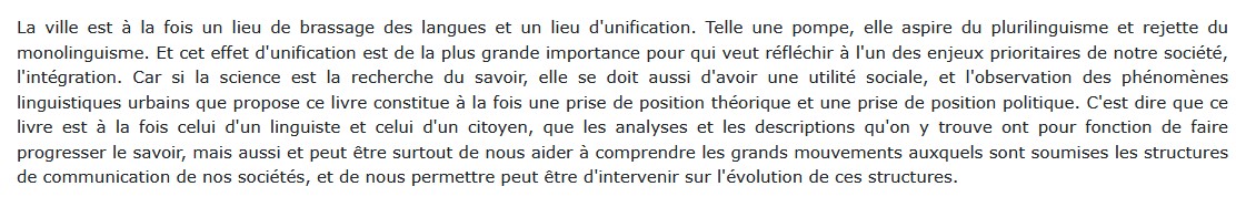 Les voix de la ville