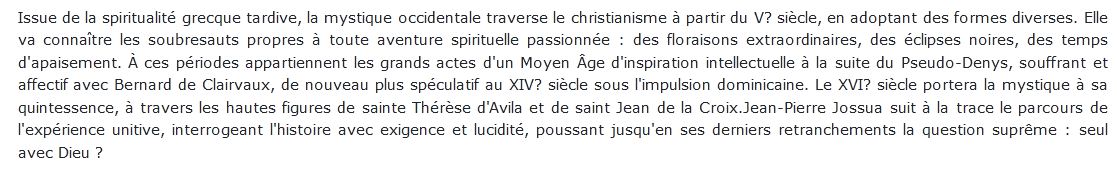 Seul avec Dieu
