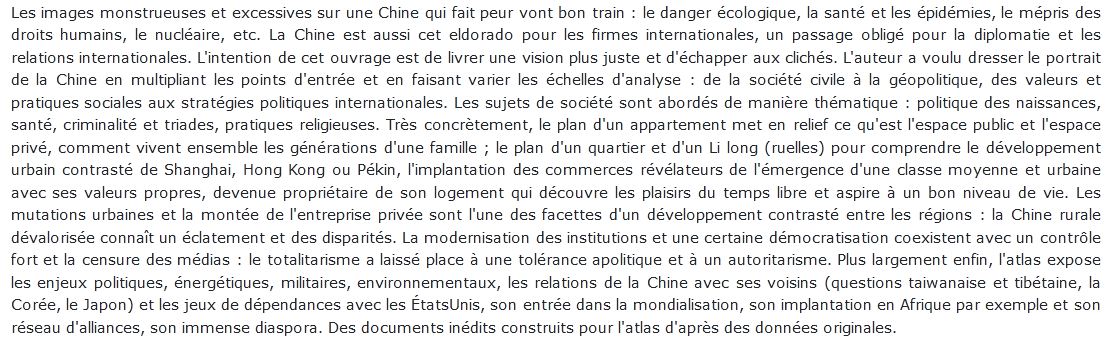 Atlas De La Chine 2024