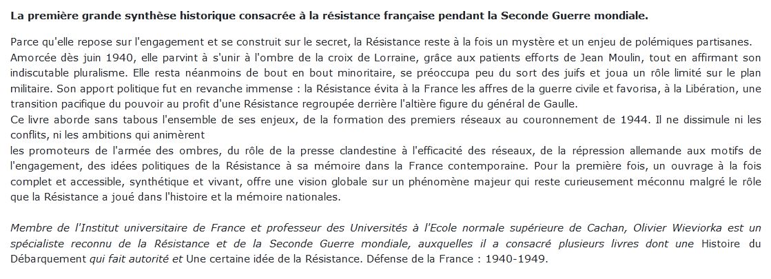Histoire de la Résistance