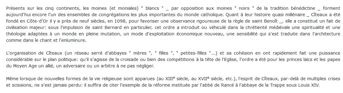 Histoire de l'ordre de Cîteaux